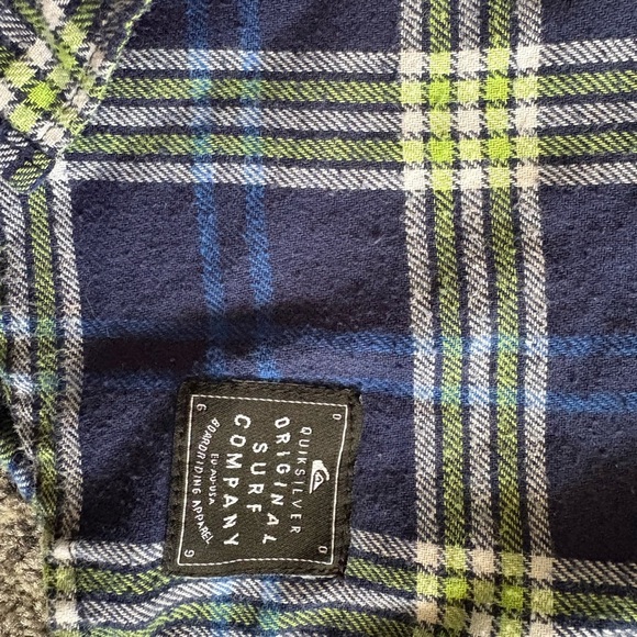 Quiksilver Kids Blue Plaid Shirt 3T - Picture 2 of 3